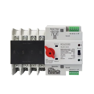 デュアル電源 4p 100A 220VAC 通常電源から発電機へのデュアル電源転送スイッチ